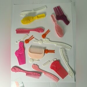 Vintage Barbie Doll Brush Comb Hair Accessories Lot Of 19Vanity Beauty